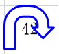U字型のブロック矢印